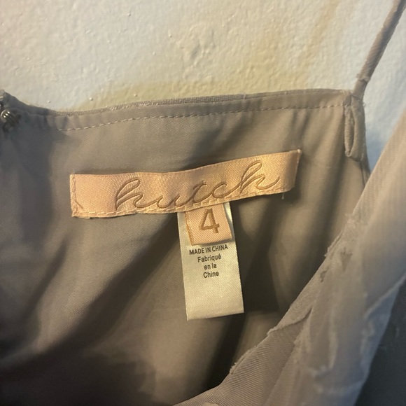 BHLDN Hutch Taye Midi Dress dove Gray Floral Slip Dress Size 4 - Picture 8 of 13